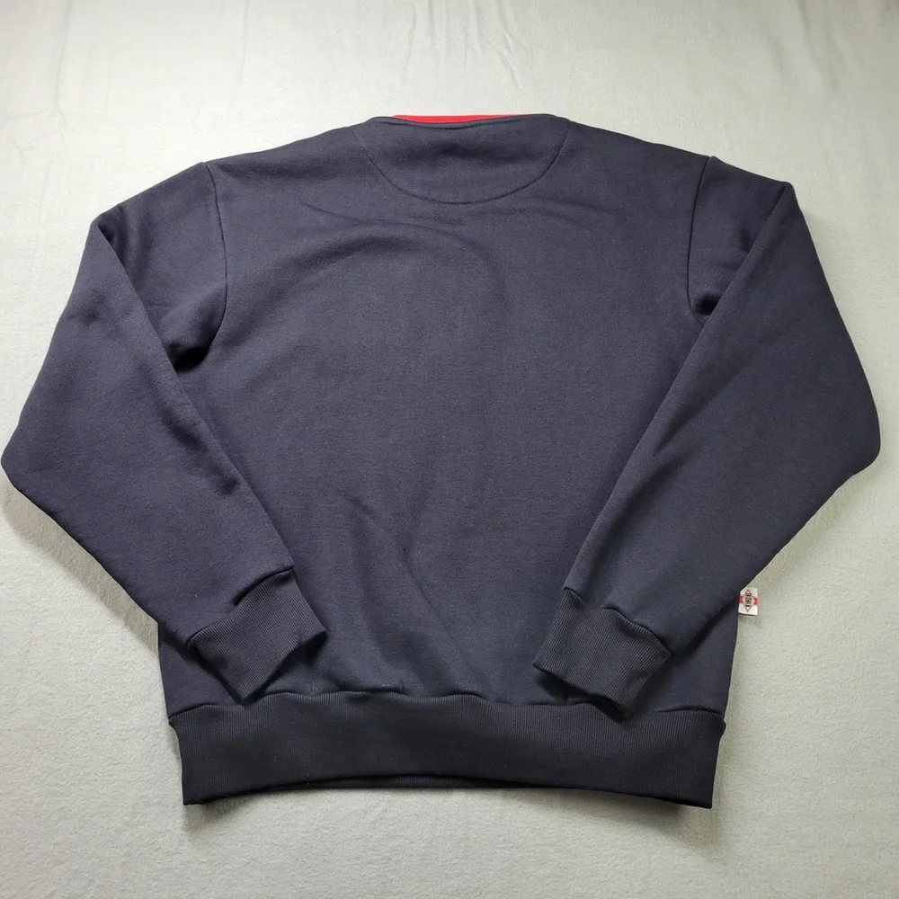 Chamonix Mont-Blanc France Ski Sweatshirt Men Size M Ikonik Crewneck Blue Snow - Picture 9 of 10